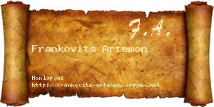 Frankovits Artemon névjegykártya